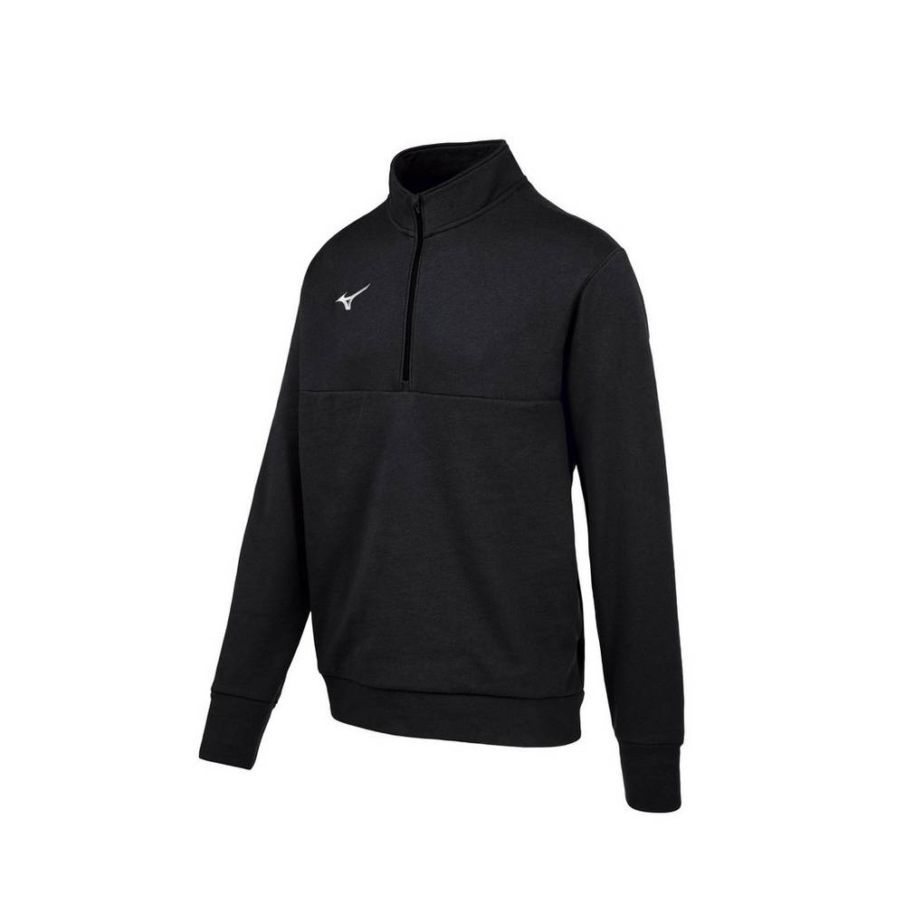 Maglione Mizuno MZ1 1/4 Cerniera Fleece Uomo - Nere - 59824-GJRU